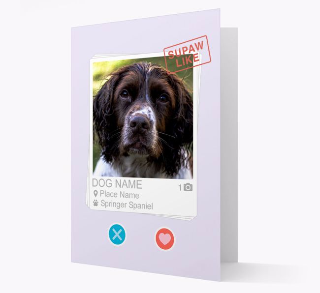 'Online love' - Personalised {breedFullName} Photo Upload Card